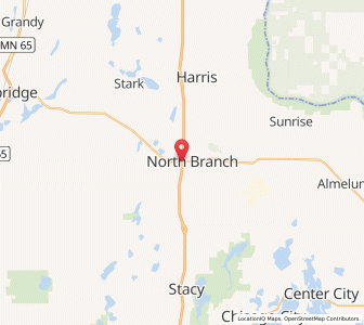 Map of North Branch, Minnesota