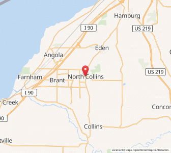 Map of North Collins, New York