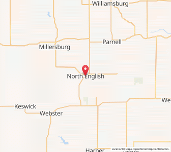 Map of North English, Iowa