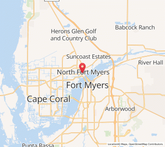 Map of North Fort Myers, Florida