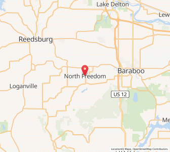 Map of North Freedom, Wisconsin