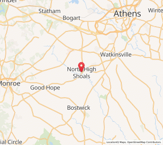 Map of North High Shoals, Georgia