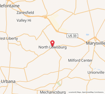 Map of North Lewisburg, Ohio