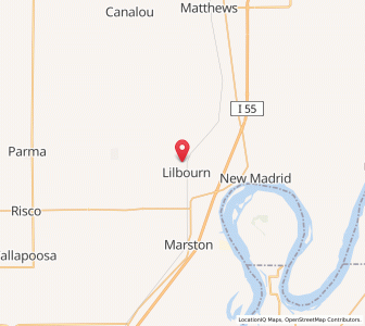 Map of North Lilbourn, Missouri