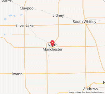 Map of North Manchester, Indiana