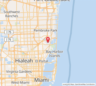 Map of North Miami Beach, Florida