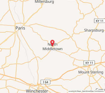 Map of North Middletown, Kentucky