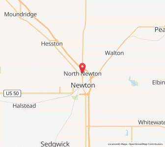 Map of North Newton, Kansas