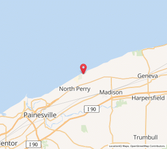 Map of North Perry, Ohio