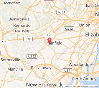 Map of North Plainfield, New Jersey