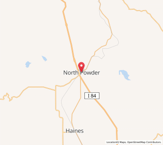 Map of North Powder, Oregon