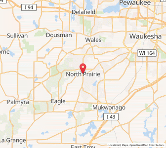 Map of North Prairie, Wisconsin
