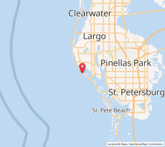 Map of North Redington Beach, Florida