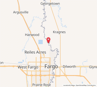 Map of North River, North Dakota