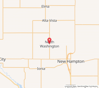 Map of North Washington, Iowa