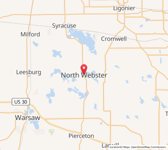 Map of North Webster, Indiana