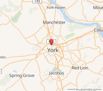 Map of North York, Pennsylvania