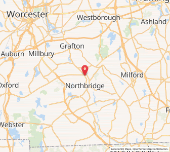 Map of Northbridge, Massachusetts