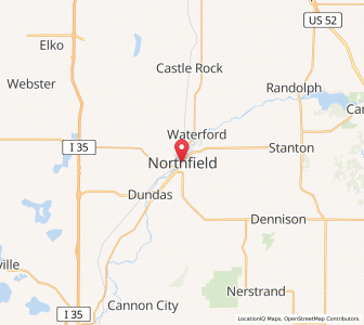 Map of Northfield, Minnesota