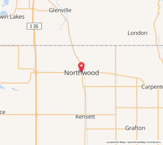 Map of Northwood, Iowa