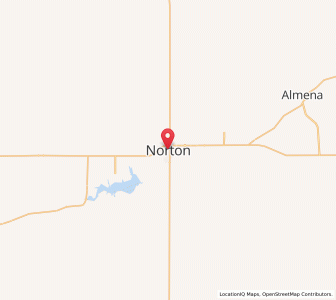 Map of Norton, Kansas