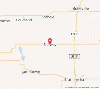 Map of Norway, Kansas