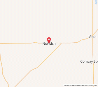 Map of Norwich, Kansas