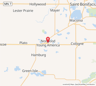 Map of Norwood Young America, Minnesota