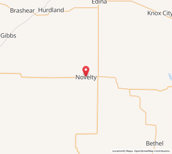 Map of Novelty, Missouri