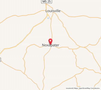 Map of Noxapater, Mississippi