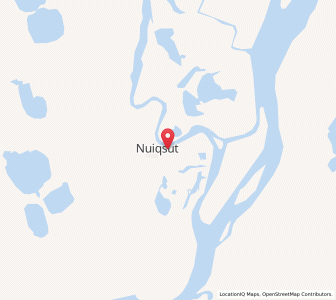 Map of Nuiqsut, Alaska