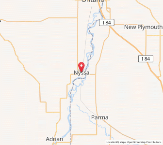 Map of Nyssa, Oregon