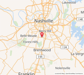 Map of Oak Hill, Tennessee