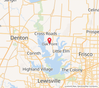 Map of Oak Point, Texas