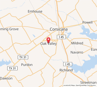 Map of Oak Valley, Texas
