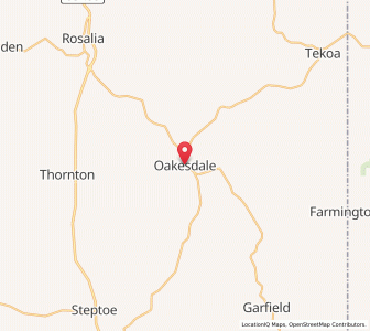 Map of Oakesdale, Washington