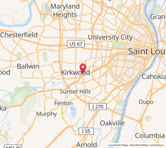 Map of Oakland, Missouri