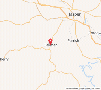 Map of Oakman, Alabama