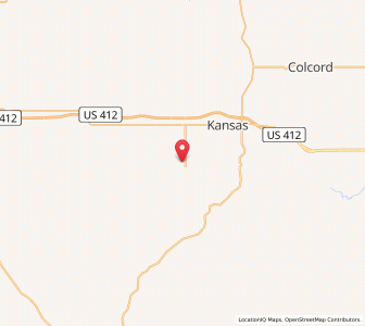 Map of Oaks, Oklahoma