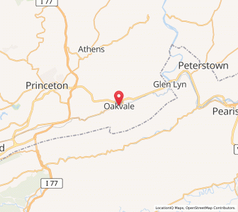 Map of Oakvale, West Virginia