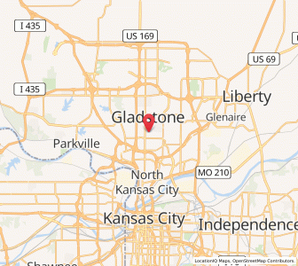 Map of Oakwood, Missouri