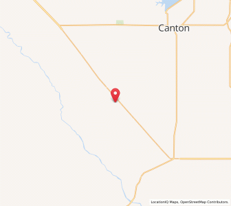 Map of Oakwood, Oklahoma