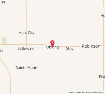 Map of Oblong, Illinois