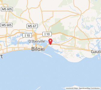 Map of Ocean Springs, Mississippi