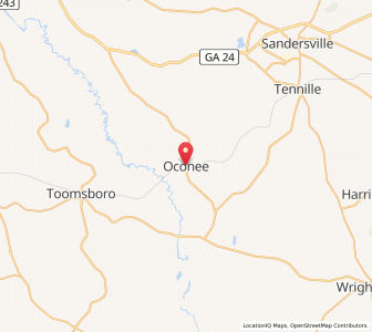 Map of Oconee, Georgia