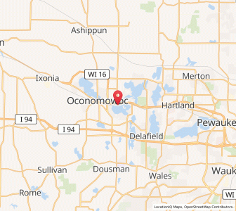 Map of Oconomowoc Lake, Wisconsin