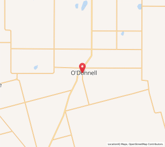 Map of O'Donnell, Texas