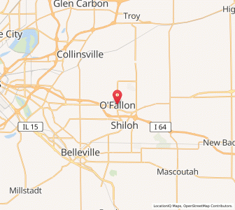 Map of O'Fallon, Illinois