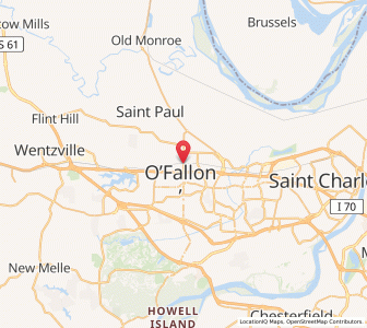 Map of O'Fallon, Missouri