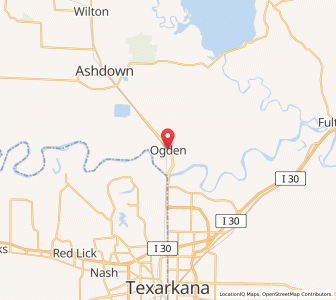 Map of Ogden, Arkansas